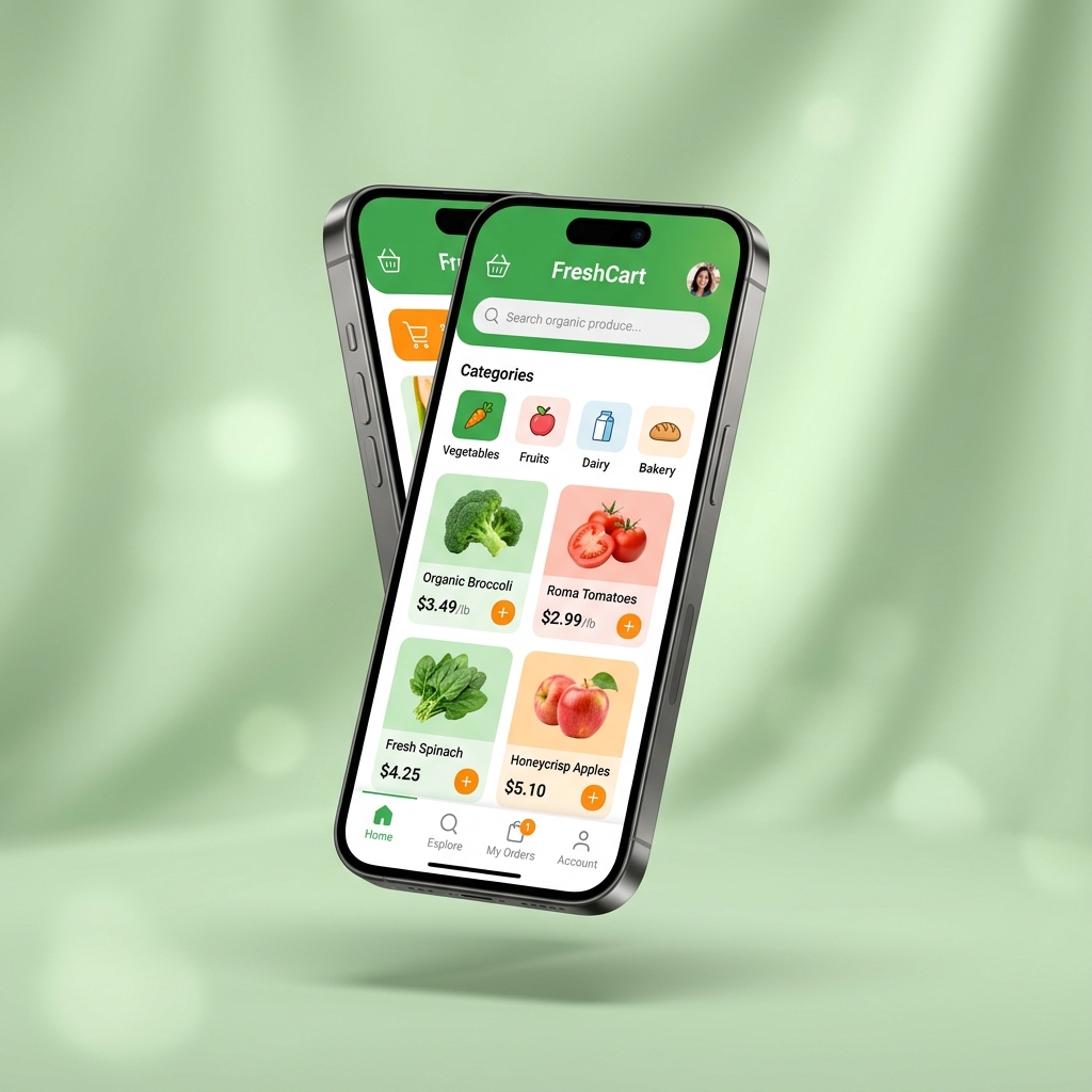 ShanviKart Mobile App Mockup
